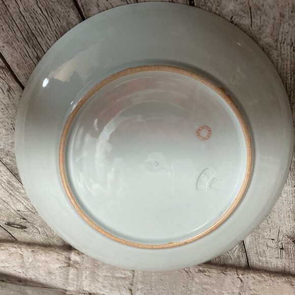 Vintage Yamatoku Japanese Porcelain Decorative Plate Platter Charger 12" Meiji - Picture 6 of 6